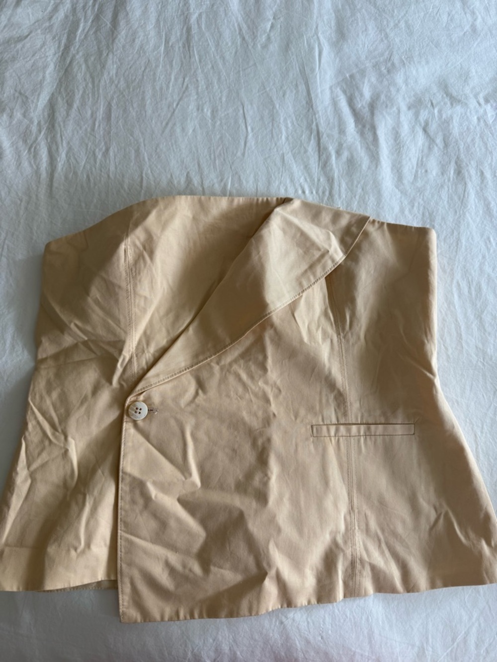 Zara Strapless Zip-Back Skirt